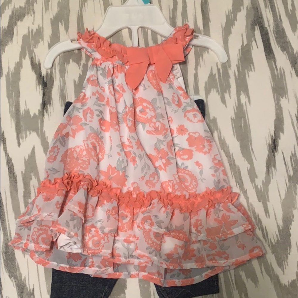 6 month little girls tank and leggings